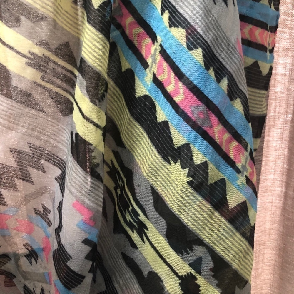 Colorful Aztec Print Infinity Scarf - Picture 4 of 4